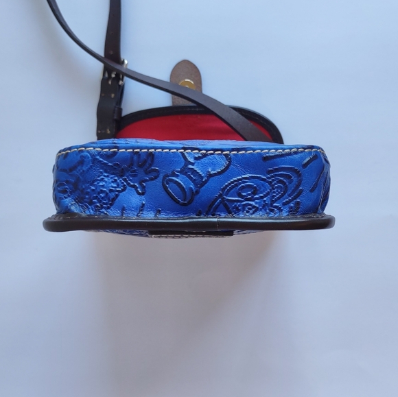 Dooney & Bourke x Disney Sketch Embossed Leather Crossbody Handbag Blue/Brown - Picture 16 of 16